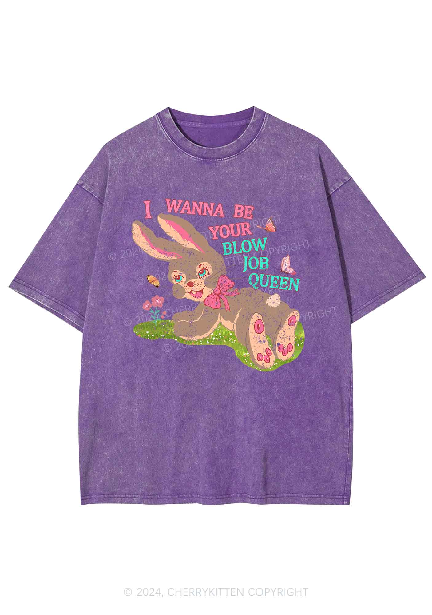 Blow Job Queen Y2K Washed Tee Cherrykitten
