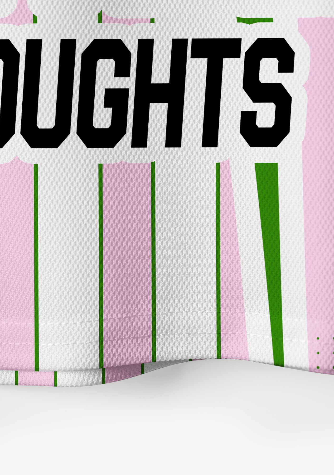 Pink Green Stripes Suffer From Gay Thoughts Pride Y2K Crop Sport Jersey Shirts Cherrykitten