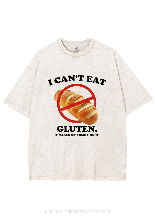 I Cant Eat Gluten Y2K Shirts Washed Tee Cherrykitten