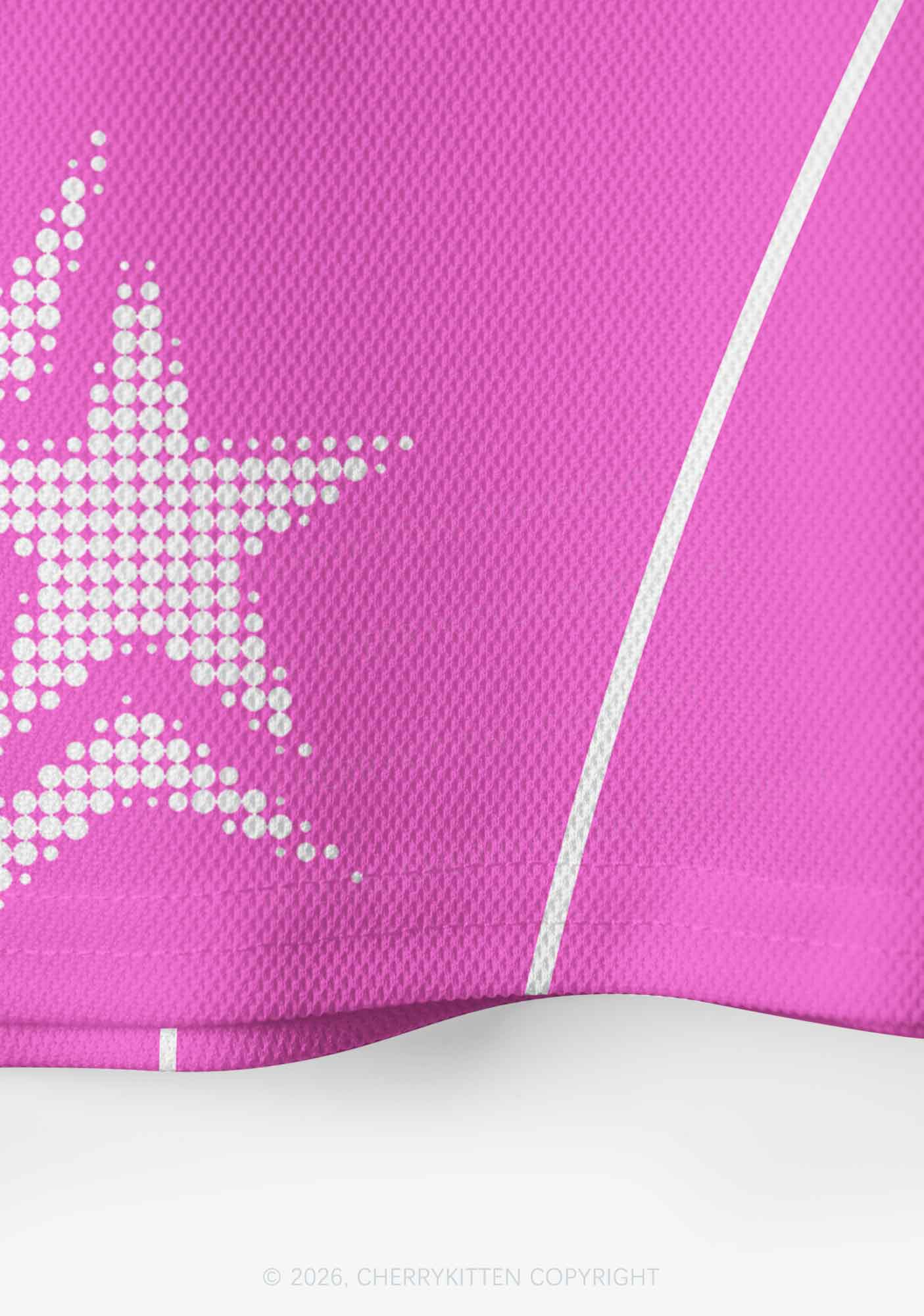 Hot Pink Live Laugh Lesbian Pride Y2K Crop Sport Jersey Shirts Cherrykitten