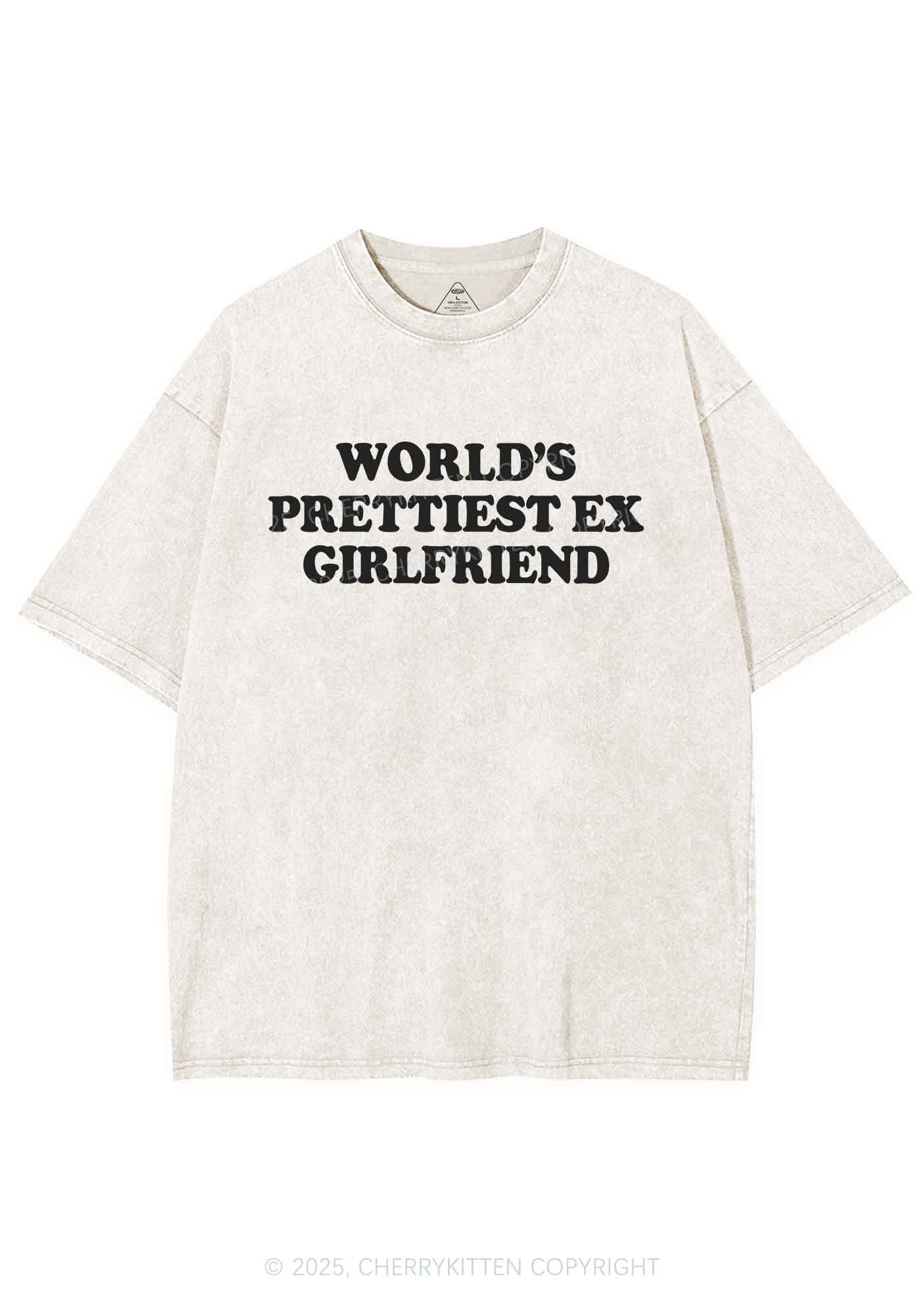Worlds Prettiest Ex Girlfriend Y2K Shirts Washed Tee Cherrykitten
