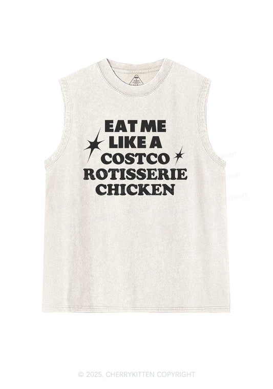 Eat Me Like Chicken Y2K Washed Muscle Tank Cherrykitten
