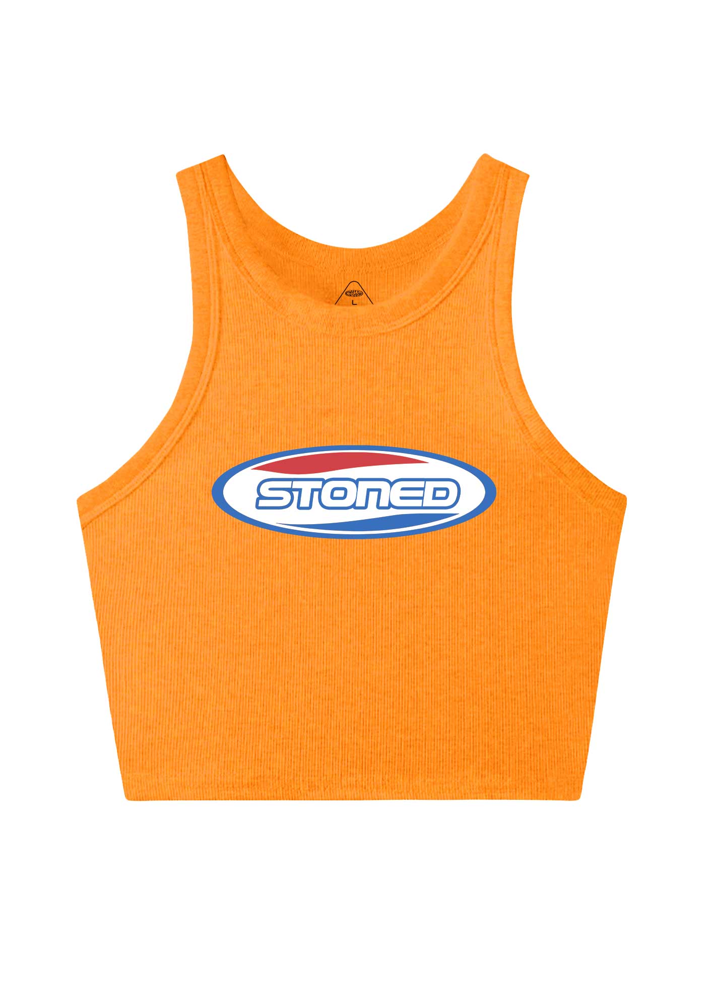 Stoned Slogan Y2K Crop Tank Top Cherrykitten