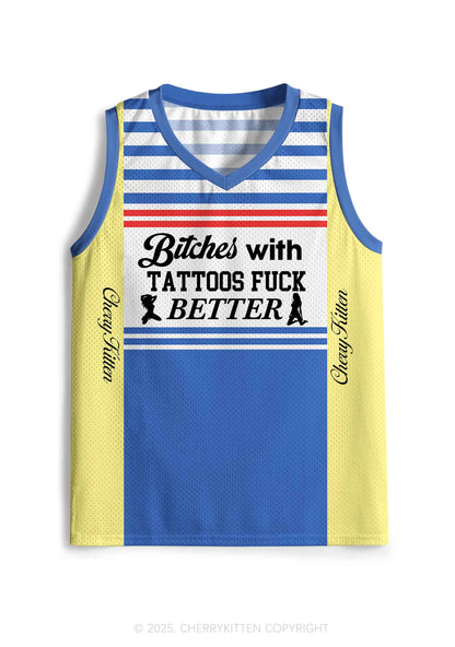 Custom Bxxches With Tattoos Fxxk Better Y2K Sport Jersey Tank Cherrykitten