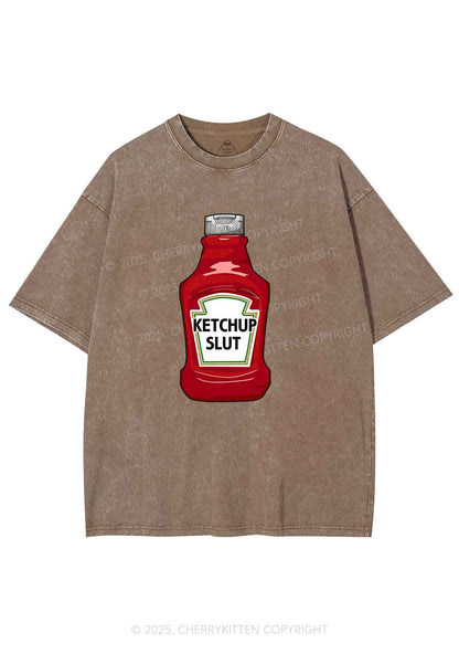 Ketchup Slxt Y2K Shirts Washed Tee Cherrykitten