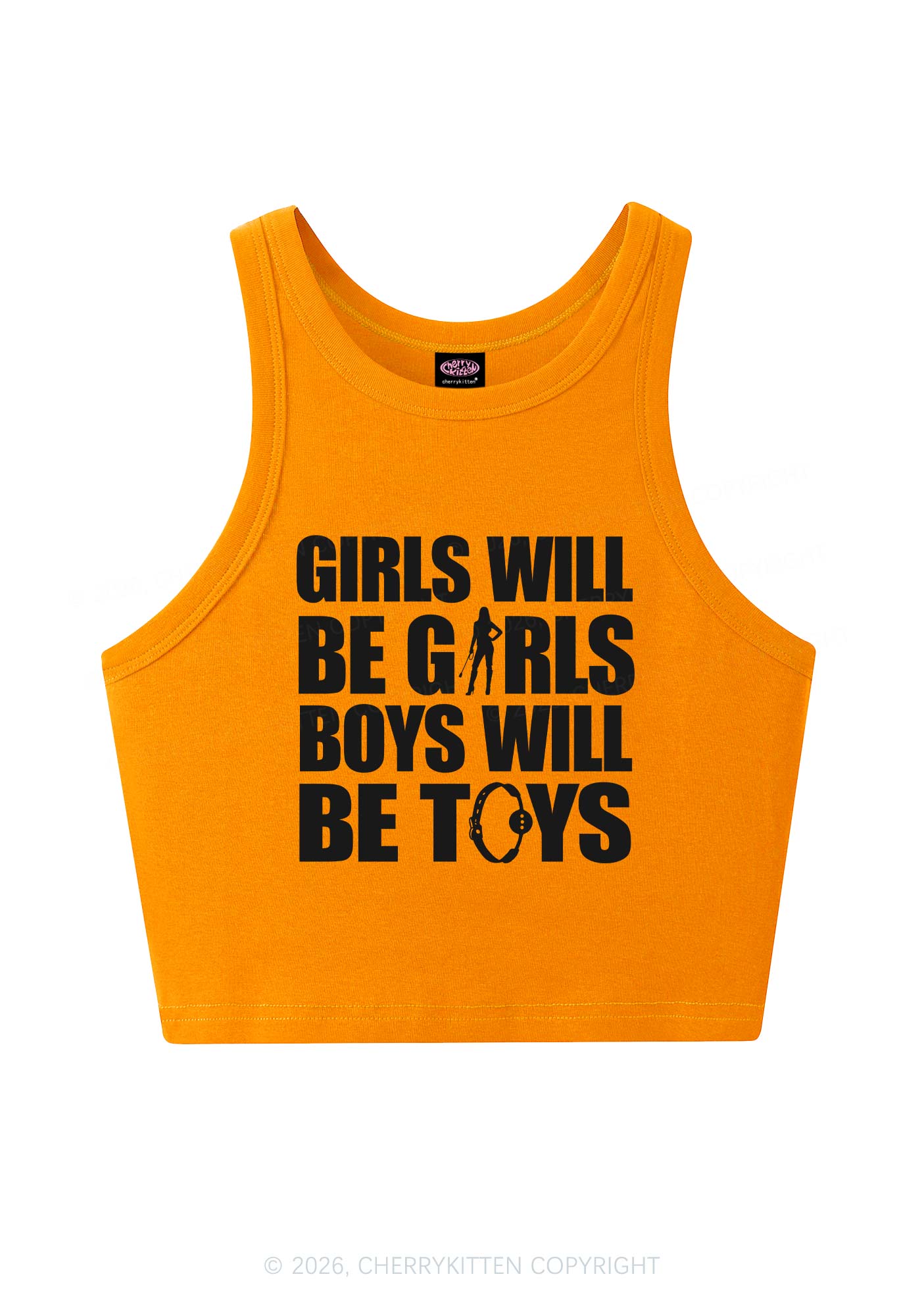 Girls Toys Y2K Crop Tank Top Cherrykitten
