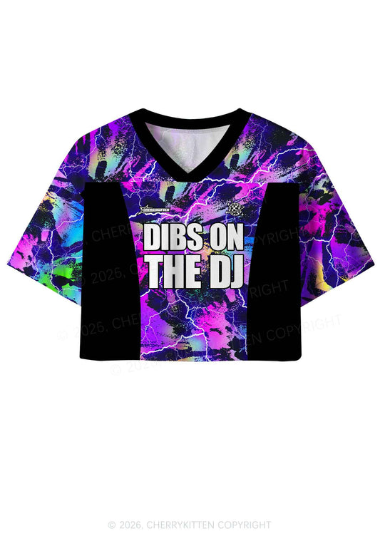 Dibs On The DJ Lightning Y2K Crop Sport Jersey Shirts Cherrykitten
