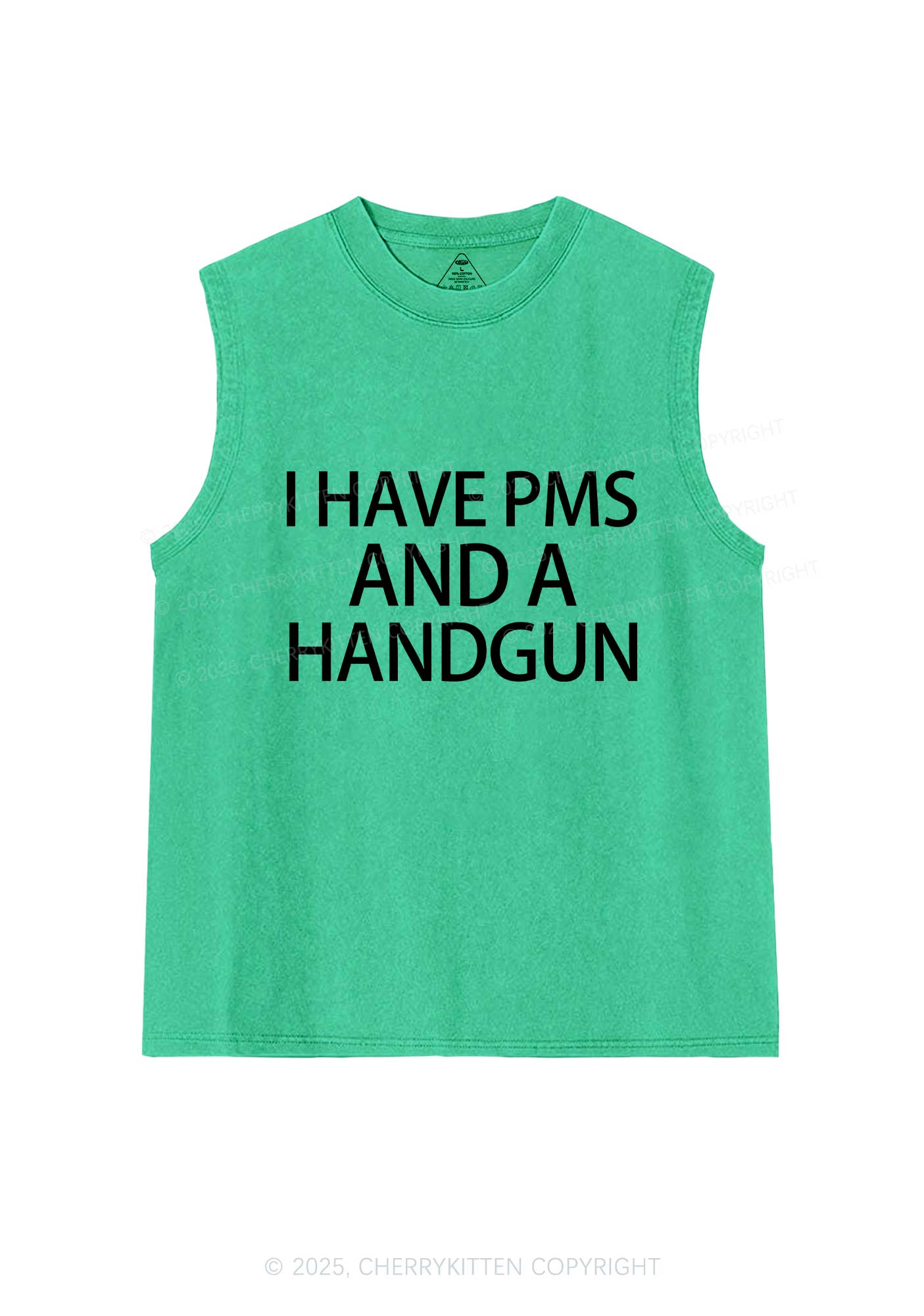 I Have Pms Y2K Washed Muscle Tank Cherrykitten