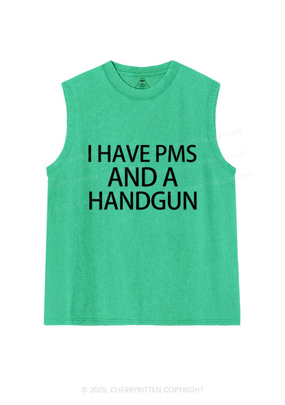 I Have Pms Y2K Washed Muscle Tank Cherrykitten