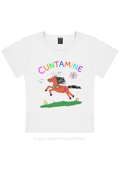 Cxxtamine Pony Y2K Baby Tee Cherrykitten