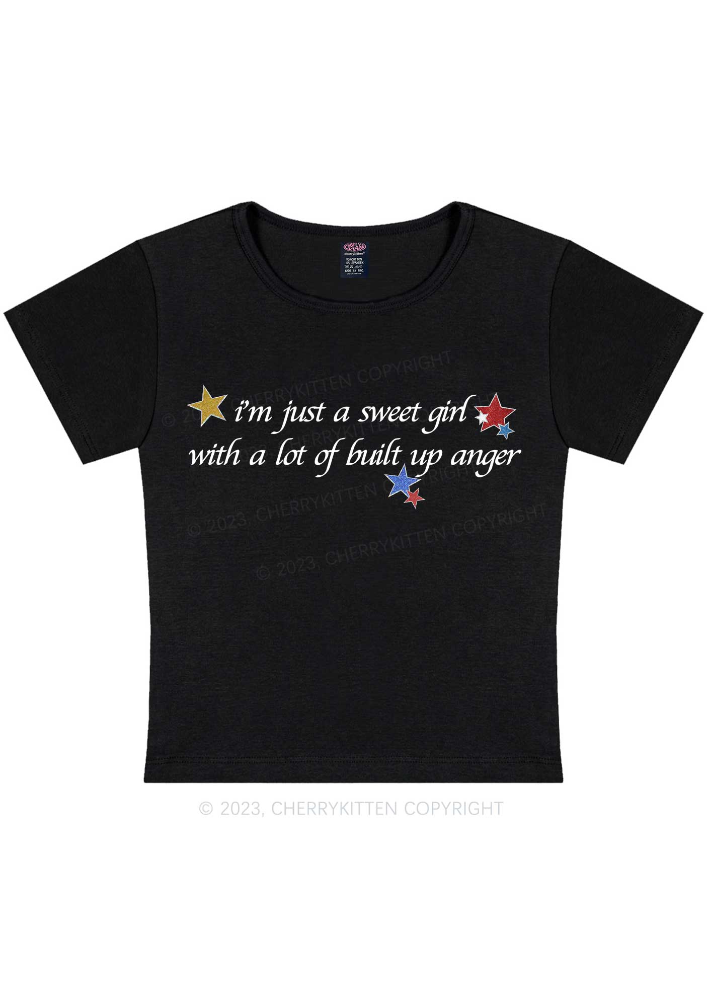 I'm A Sweet Girl Y2K Baby Tee Cherrykitten