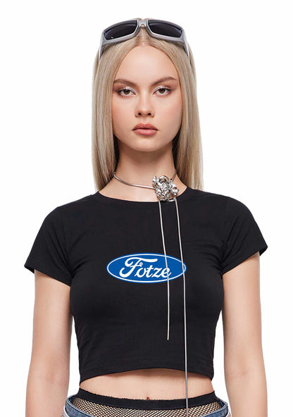 Fotze Y2K Baby Tee Cherrykitten