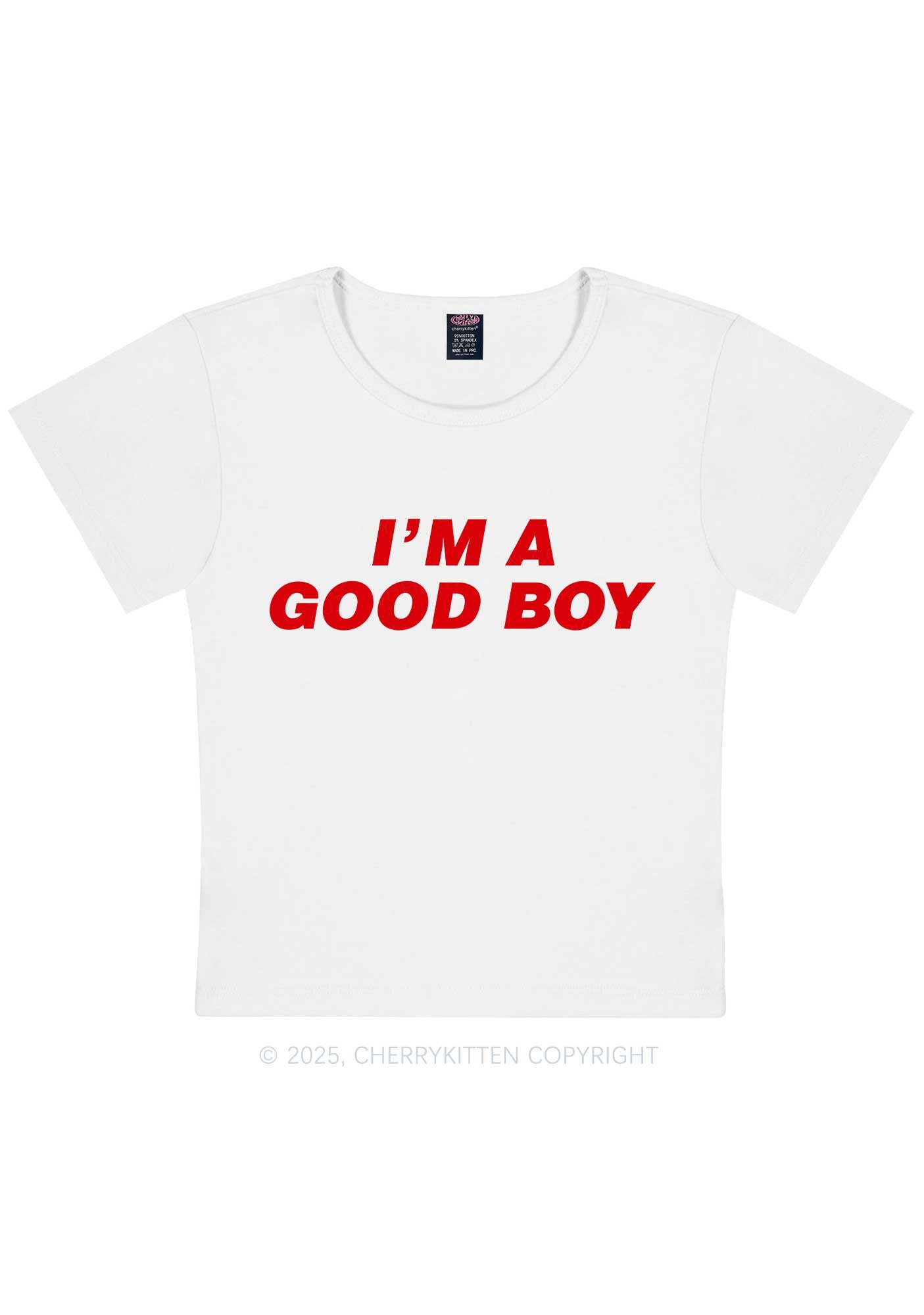 Im A Good Boy Y2K Baby Tee Cherrykitten