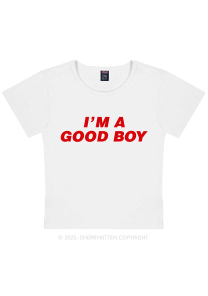 Im A Good Boy Y2K Baby Tee Cherrykitten