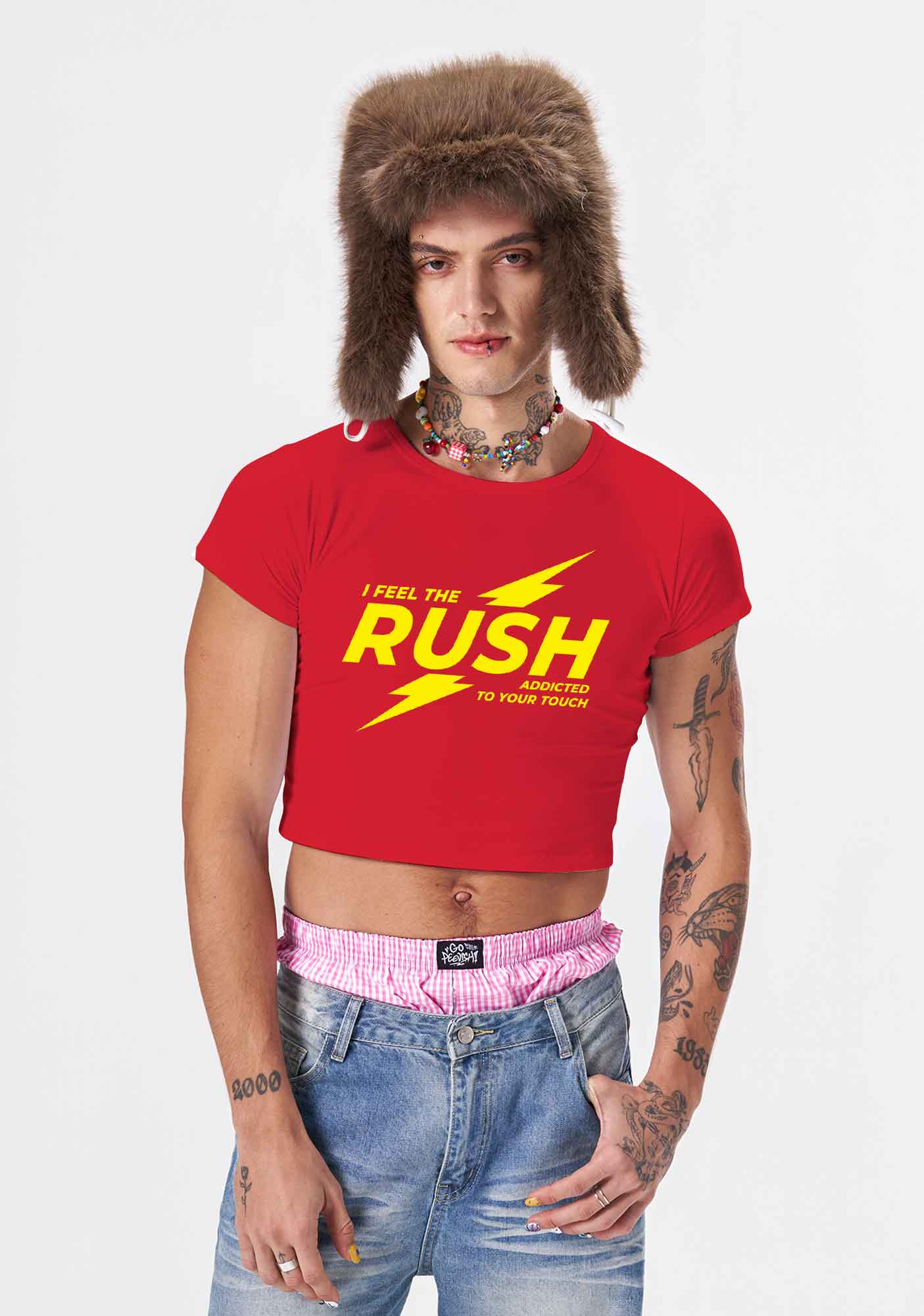 I Feel The Rush Y2K Baby Tee Cherrykitten