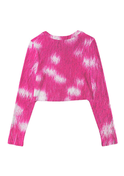 Femme And Rosy Fur Y2K Mesh Long Sleeve Crop Top Cherrykitten