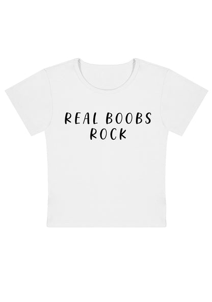 Curvy Real Bxxbs Rock Baby Tee