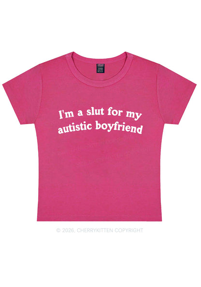 Slxt For My Autistic BF Y2K Baby Tee Cherrykitten