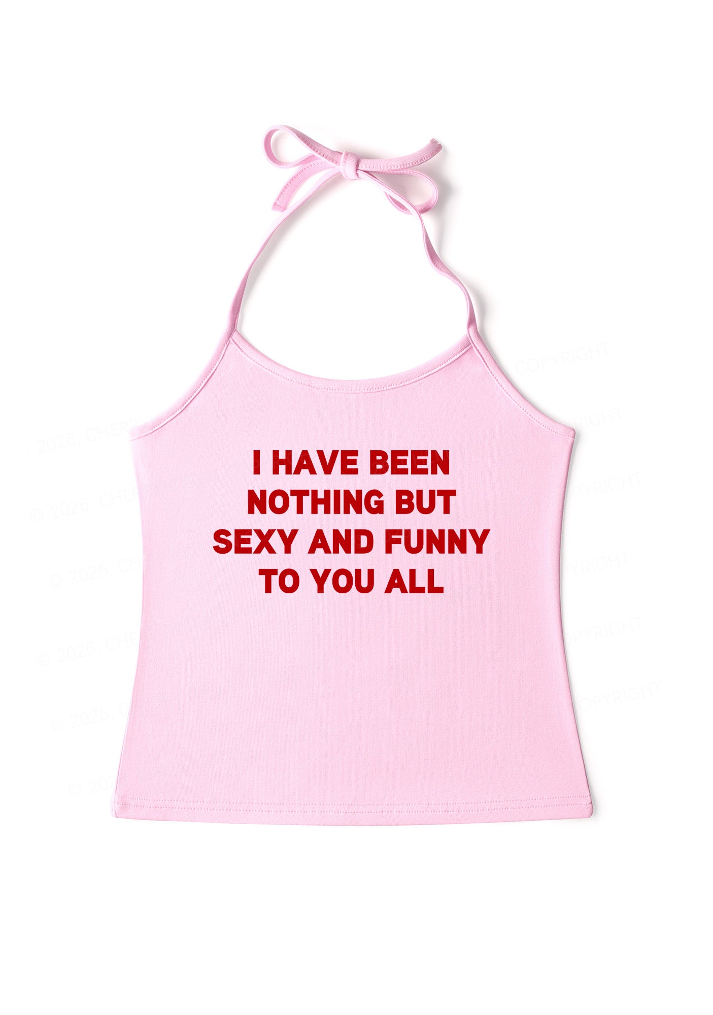 I Have Been Funny Y2K Halter Neck Cami Cherrykitten