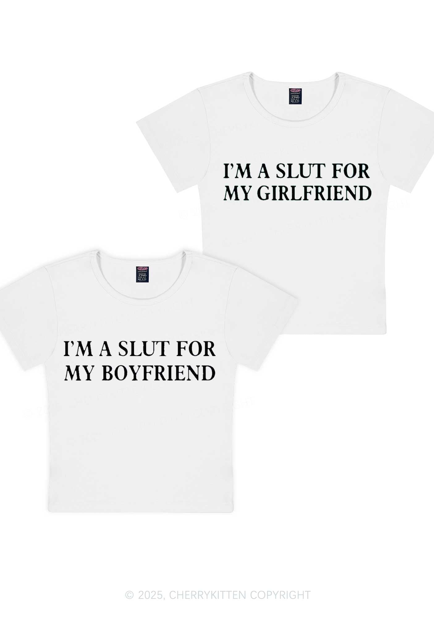 Slxt For My GF BF Y2K Valentine's Day Baby Tee Cherrykitten