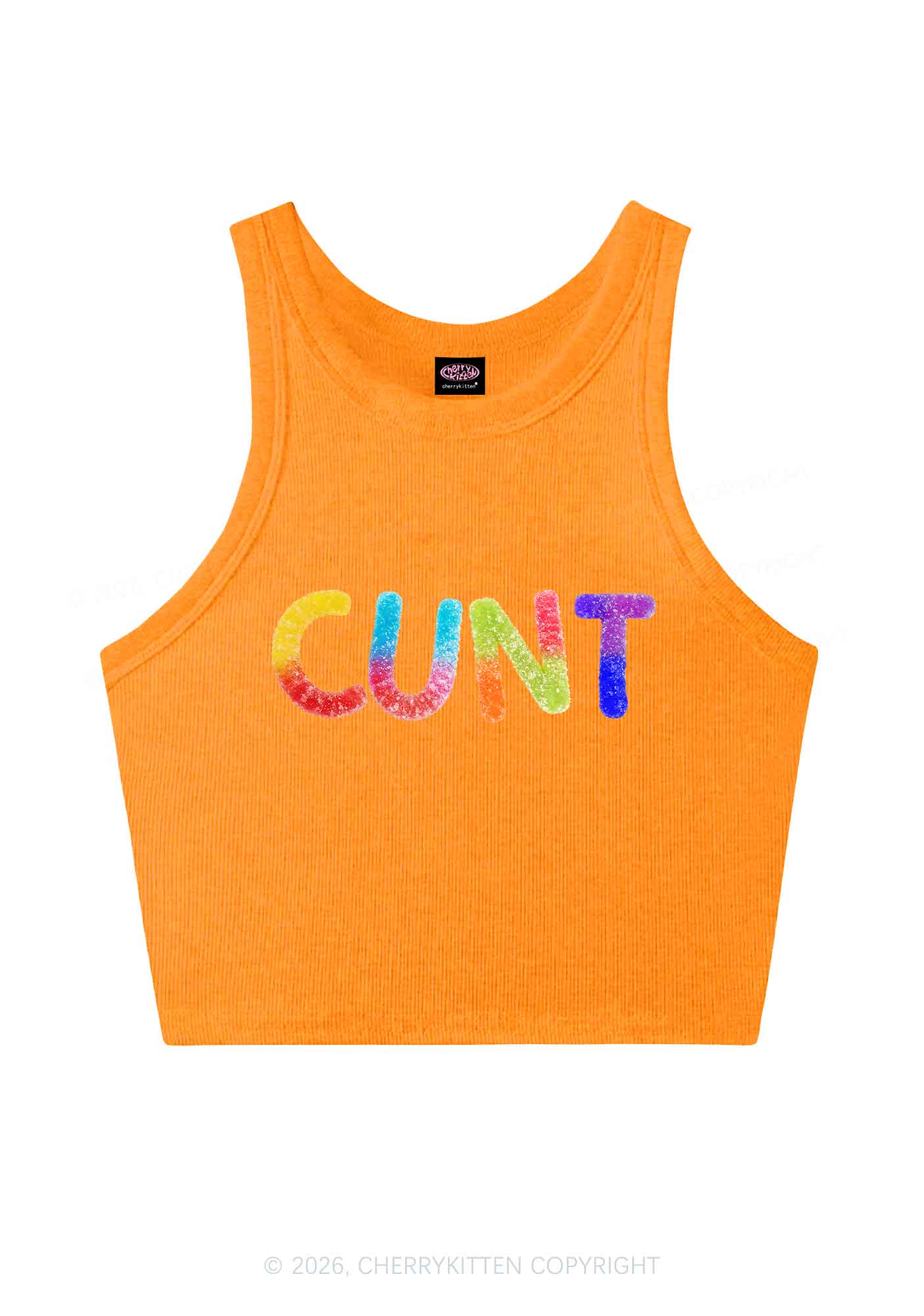 Rainbow Candy Cxxt Pride Y2K Crop Tank Top Cherrykitten