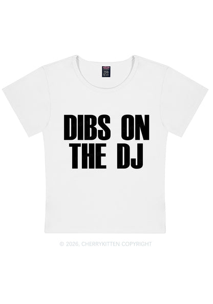 Dibs On The DJ Y2K Baby Tee Cherrykitten