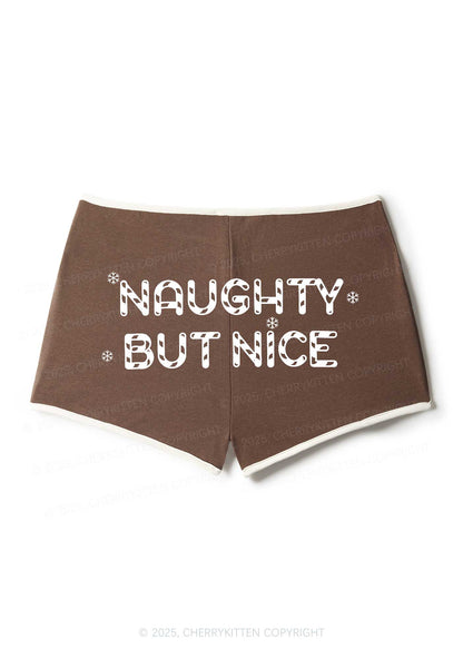 Naughty But Nice Christmas Y2K Booty Shorts Cherrykitten