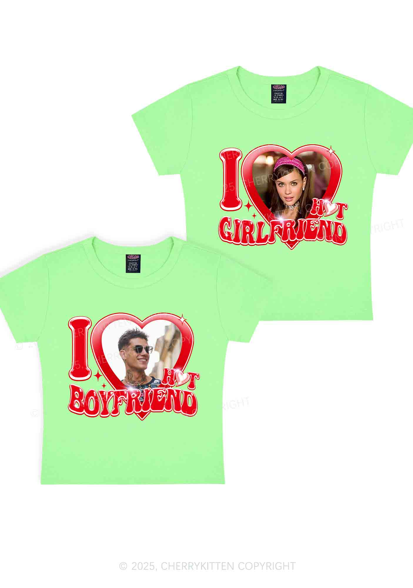 Custom I Love My Hot GF BF Y2K Valentine's Day Baby Tee Cherrykitten