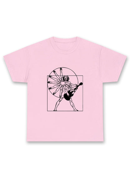Vitruvian Man Guitar Chunky Shirt