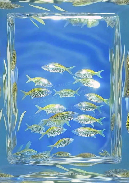 Undersea Fish Y2K Print Slip Dress Cherrykitten
