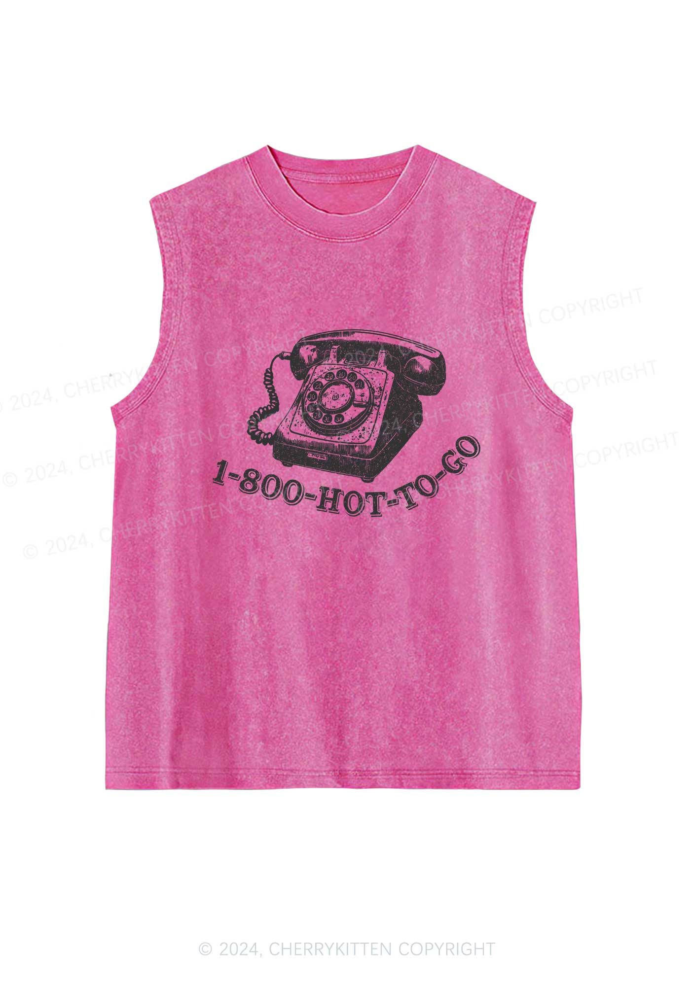 Hot To Go Y2K Washed Tank Cherrykitten