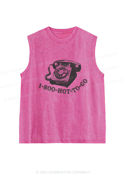 Hot To Go Y2K Washed Tank Cherrykitten