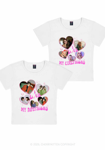 Custom My BF GF Photos Y2K Valentine's Day Baby Tee Cherrykitten