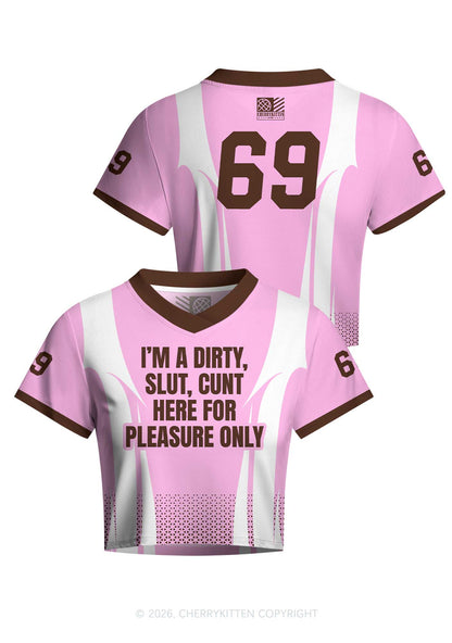 Im A Dirty Slxt Y2K Crop Football Jersey Shirts Cherrykitten