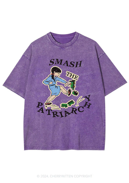 Smash The Patriarchy Y2K Washed Tee Cherrykitten