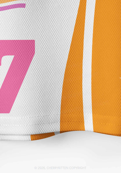 Orange I Let Femmes Top Me Pride Y2K Crop Sport Jersey Shirts Cherrykitten