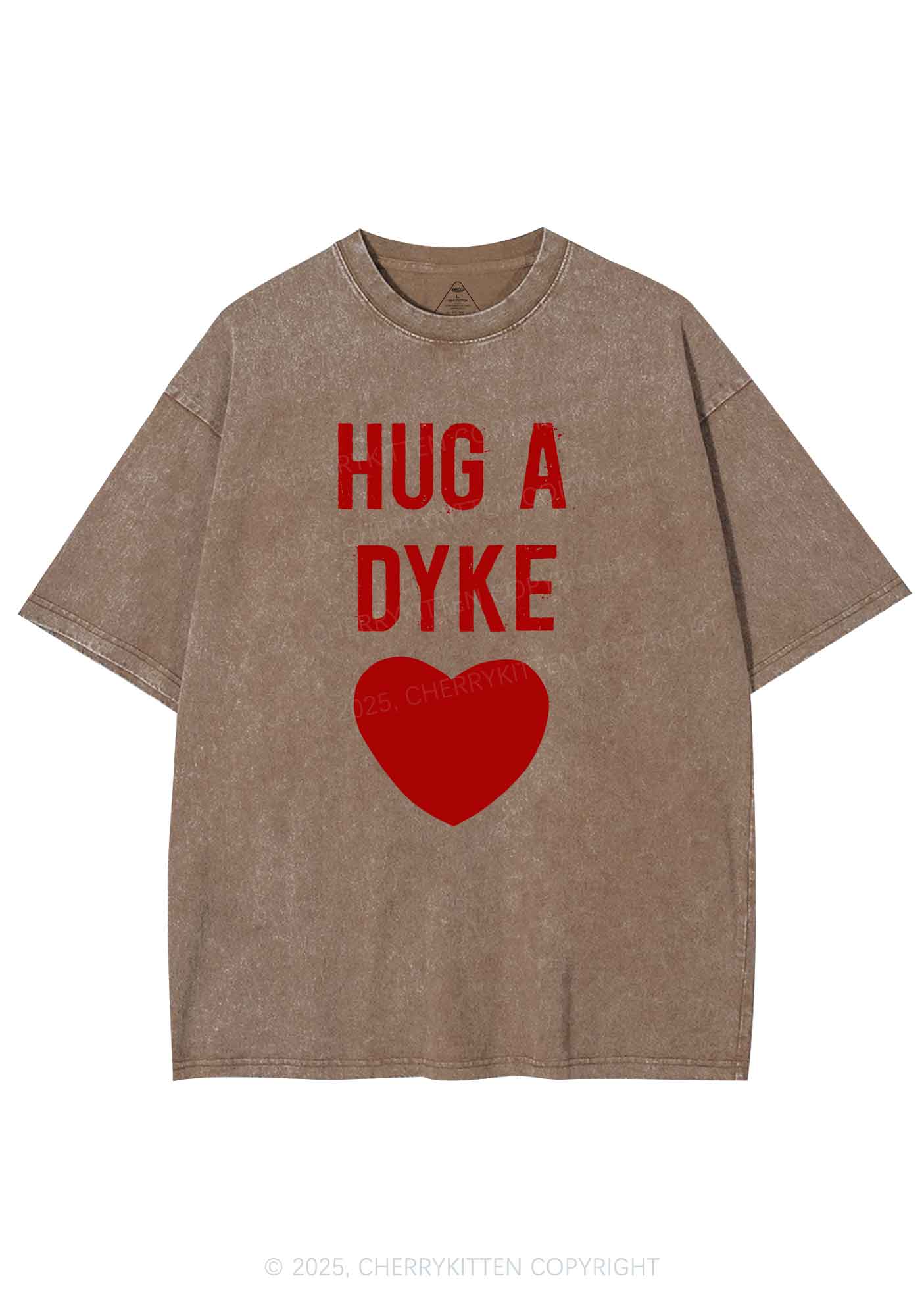 Hug A Dyke Y2K Shirts Washed Tee Cherrykitten