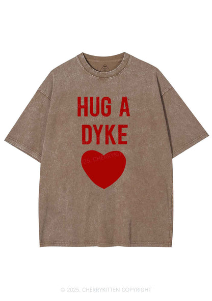 Hug A Dyke Y2K Shirts Washed Tee Cherrykitten