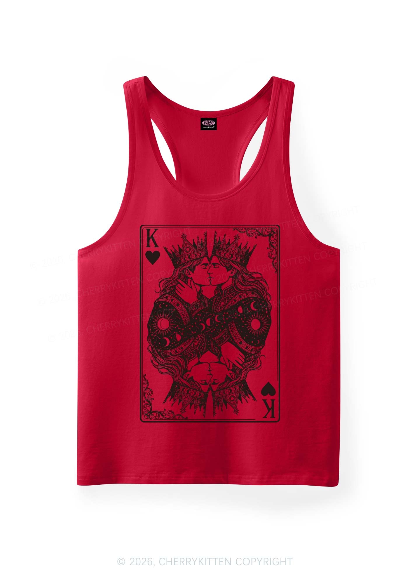 Kings Kissing Pride Y2K Men Racerback Tank Top Cherrykitten