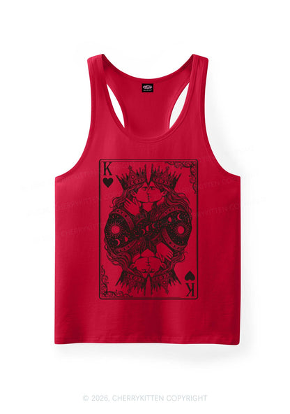 Kings Kissing Pride Y2K Men Racerback Tank Top Cherrykitten