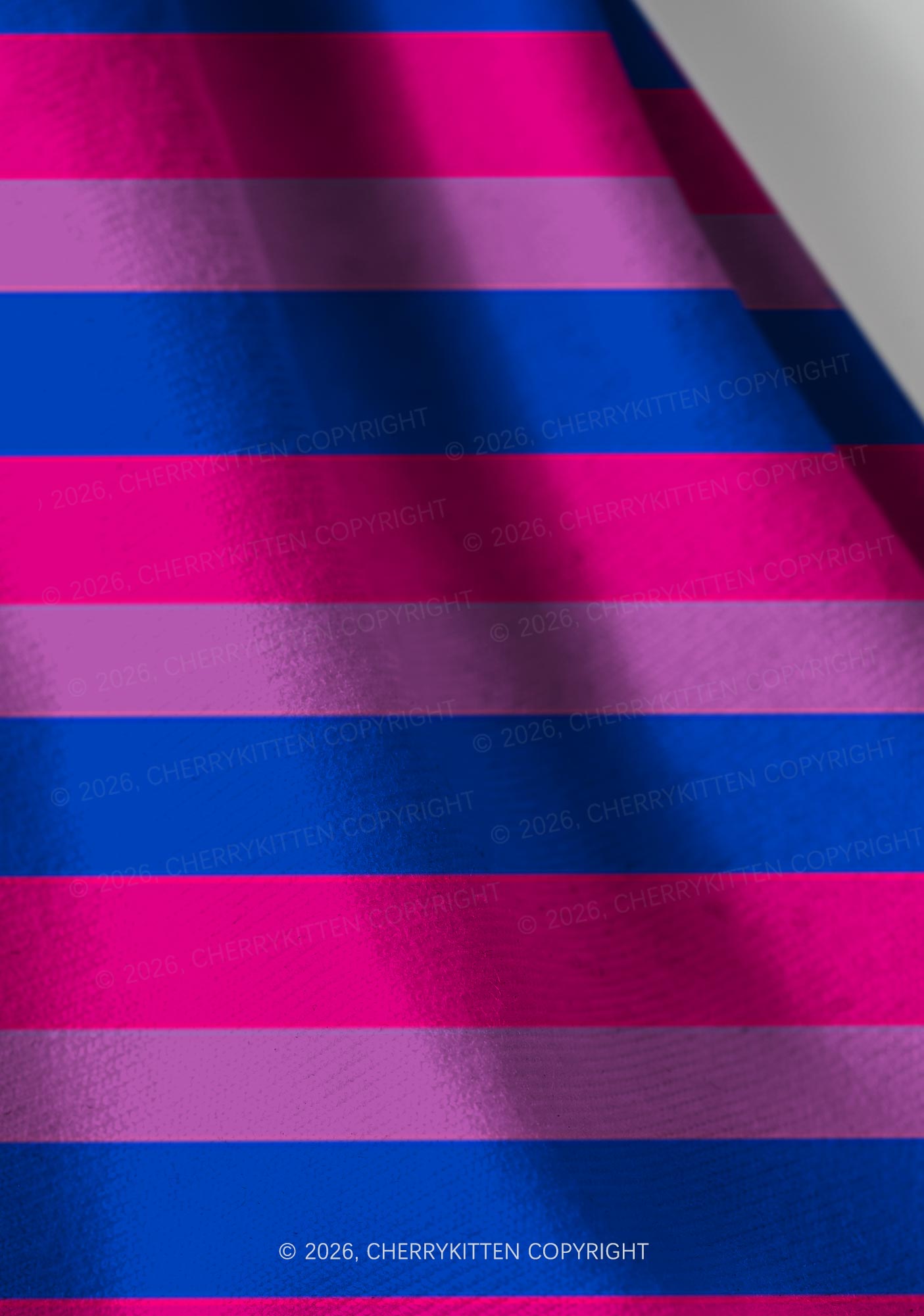 Bisexual Flag Stripe Pride Y2K Print Headband Cherrykitten