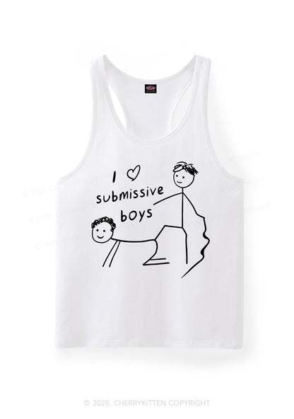 I Love S Gay Boys Pride Y2K Men Racerback Tank Top Cherrykitten