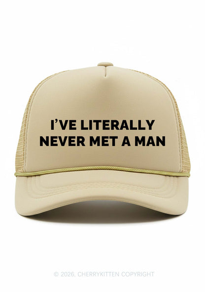 Never Met A Man Pride Y2K Trucker Hat Cherrykitten