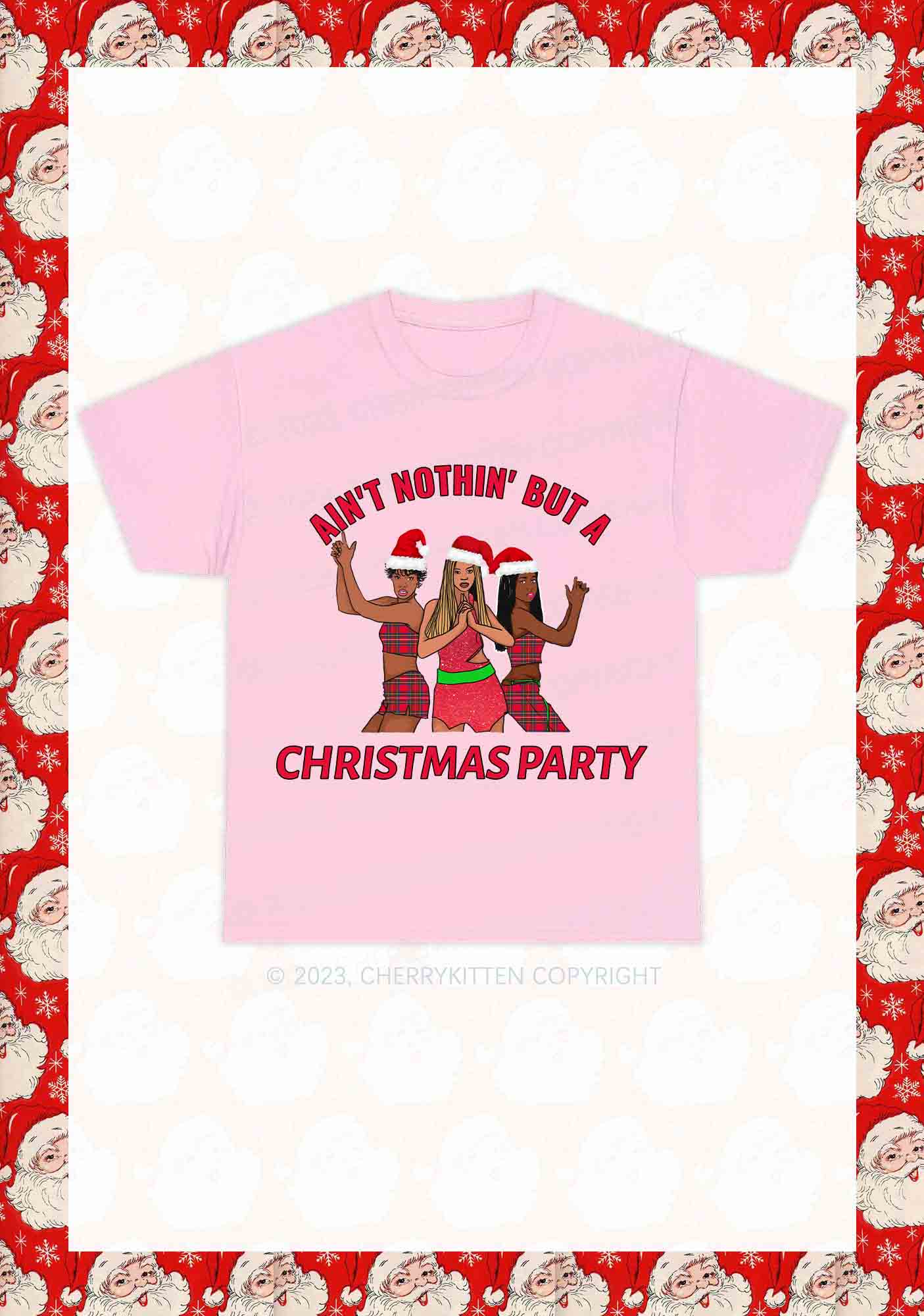 Ain't Nothin' But A Christmas Party Y2K Chunky Shirt Cherrykitten