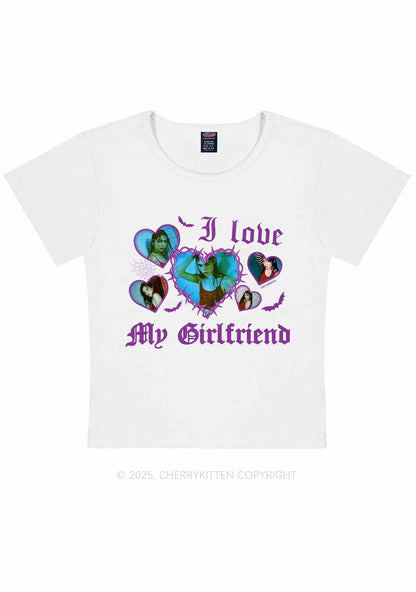 Custom Halloween Girlfriend Photos Y2K Baby Tee Cherrykitten