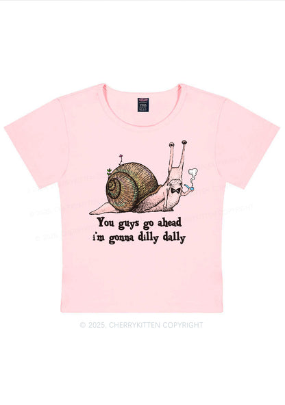 Im Gonna Dilly Dally Y2K Baby Tee Cherrykitten