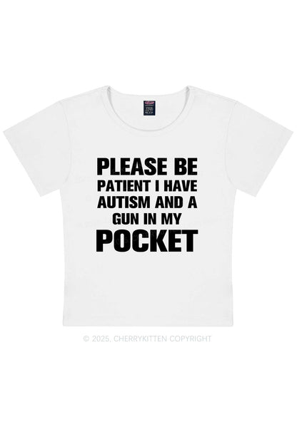 Please Be Patient Y2K Baby Tee Cherrykitten