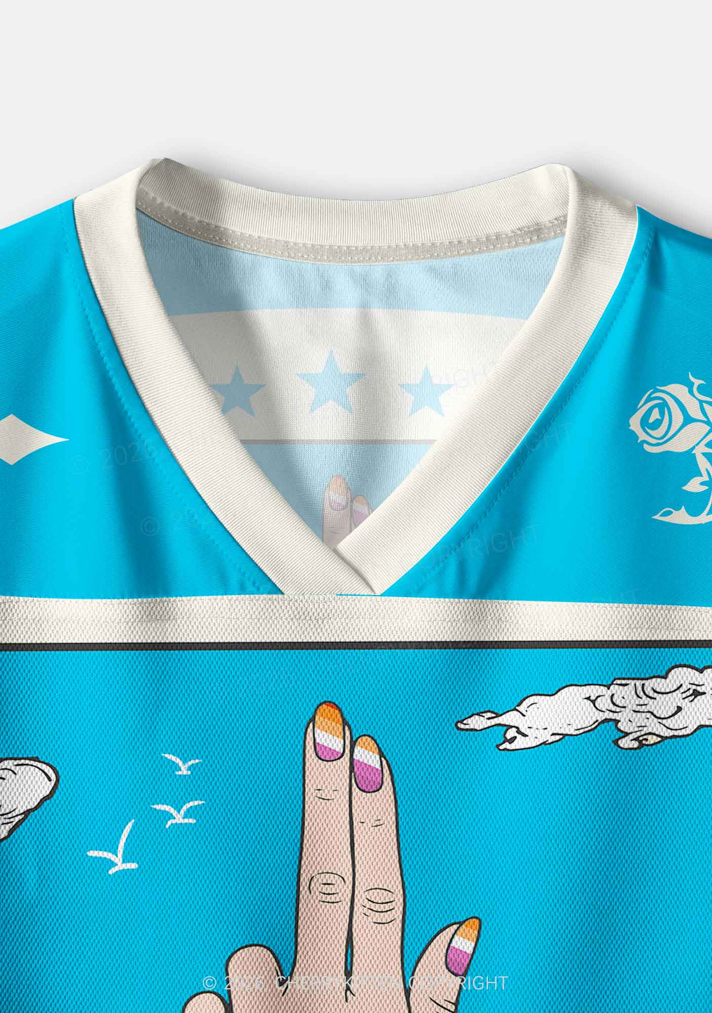 The Lesbians Finger Pride Y2K Crop Sport Jersey Shirts Cherrykitten