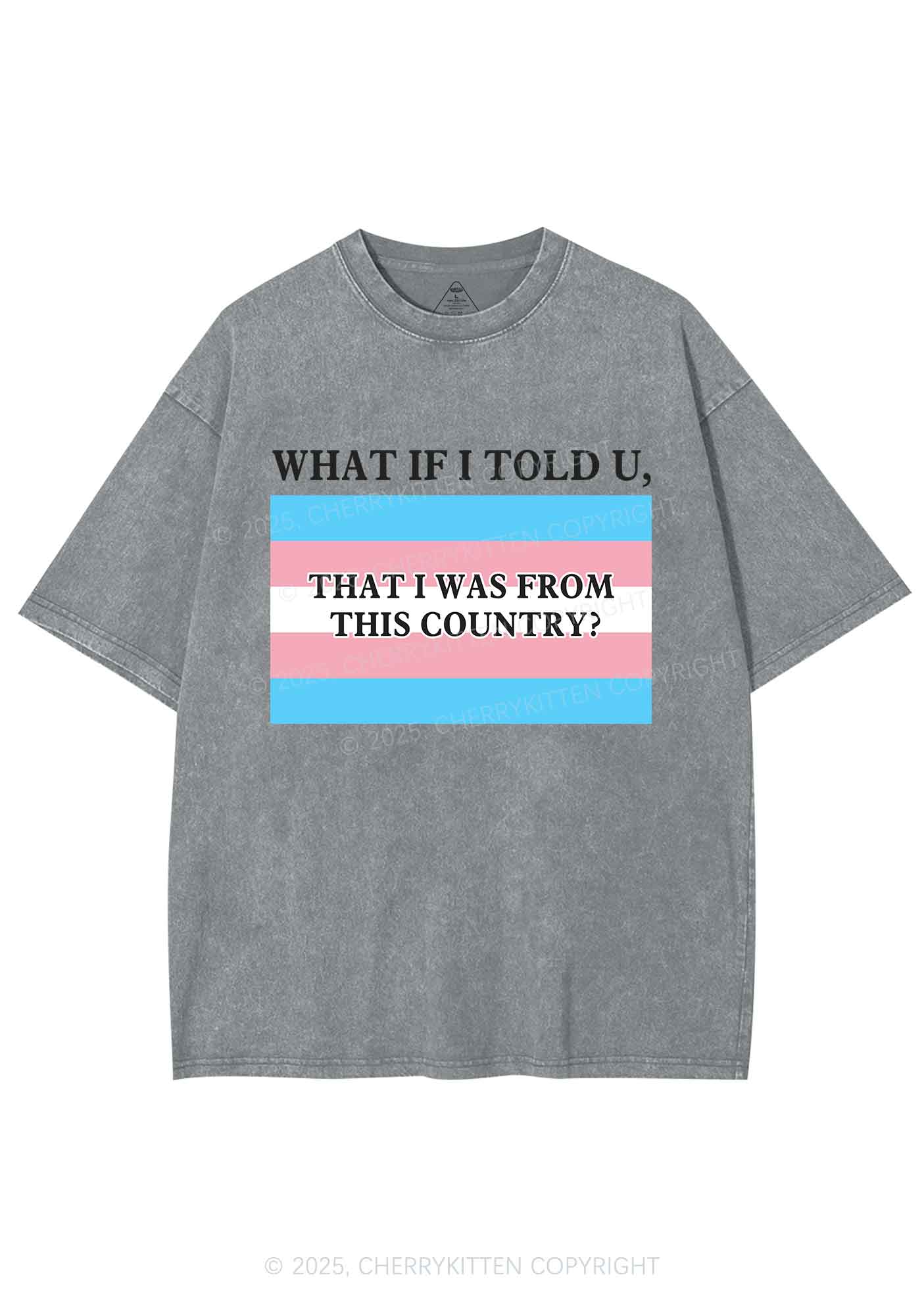 I Was From This Country Y2K Shirts Washed Tee Cherrykitten