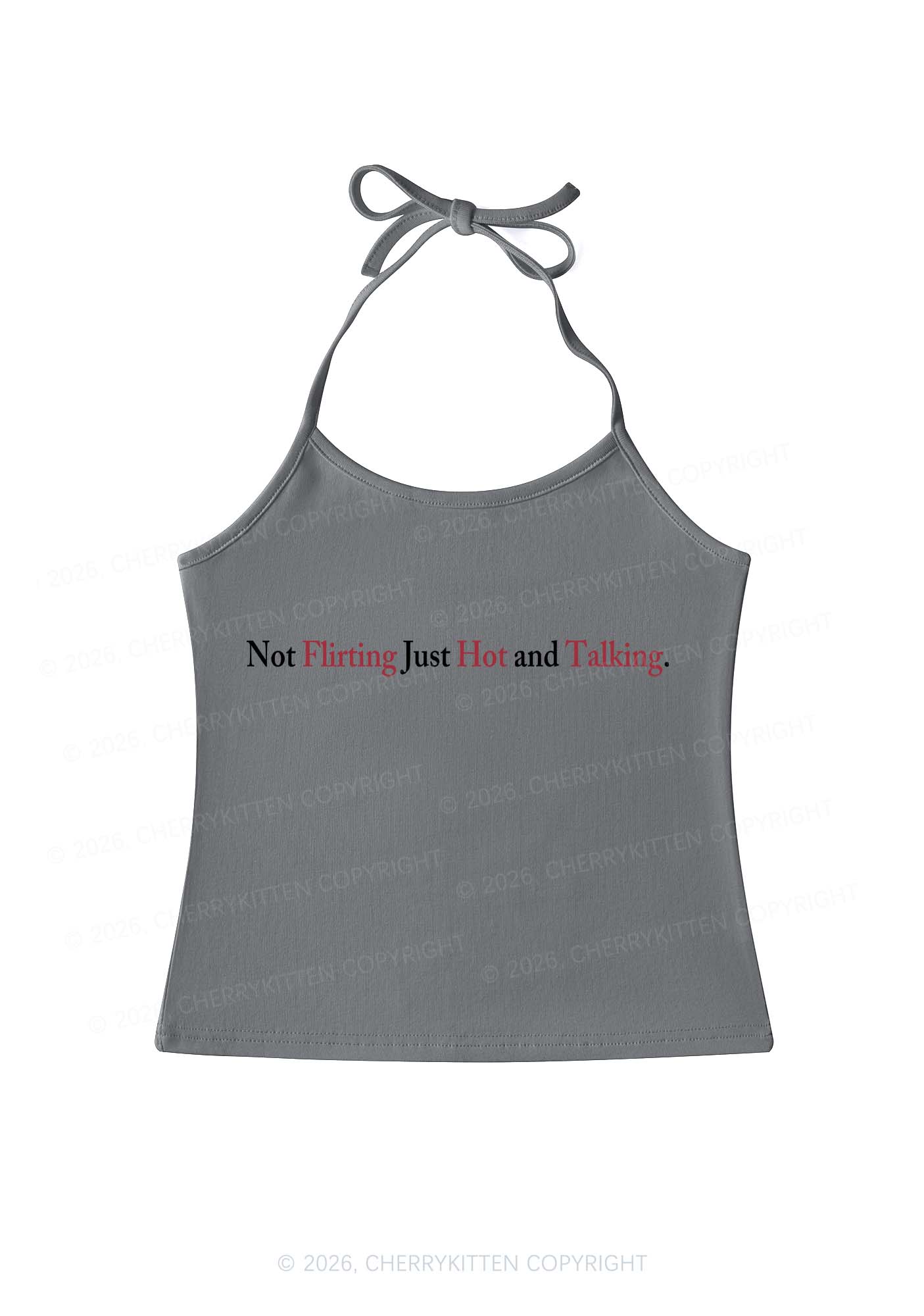 Just Hot And Talking Y2K Halter Neck Cami Cherrykitten